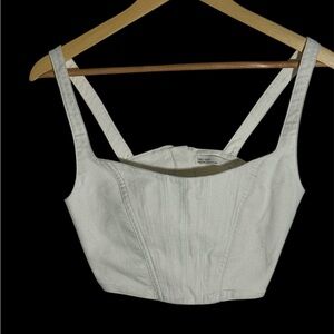 OAK + FORT White Crop Top